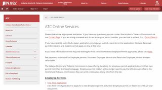 
                            2. ATC: ATC Online Services - IN.gov