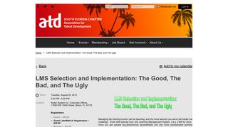 
                            7. ATD South Florida - LMS Selection and Implementation: The Good ...