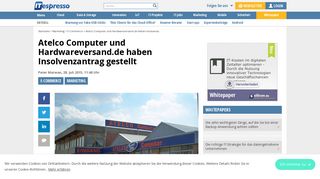 
                            9. Atelco Computer und Hardwareversand.de haben Insolvenzantrag ...