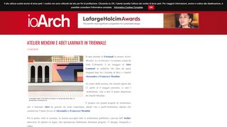 
                            13. ATELIER MENDINI E ABET LAMINATI IN TRIENNALE - IoArch ...