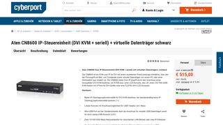 
                            8. Aten CN8600 IP-Steuereinheit (DVI KVM + seriell) + virtuelle ...