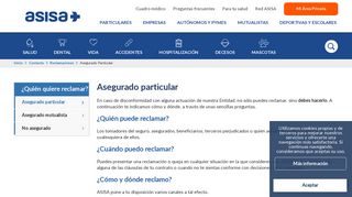
                            5. Atención al cliente a asegurados particulares de ASISA