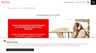 
                            7. Atendimento ao cliente - Preencha o formulário - Santander Consumer