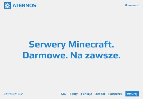 
                            8. Aternos | Serwery Minecraft. Darmowe. Na zawsze.