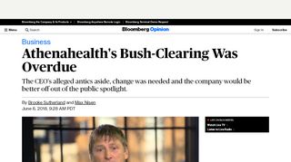
                            11. Athenahealth CEO Bush Departure Should Prompt Needed Change ...