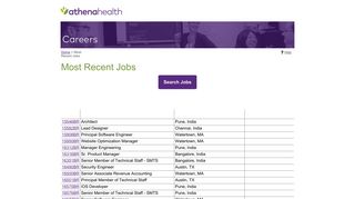 
                            10. athenahealth - Most Recent Jobs - Brass Ring