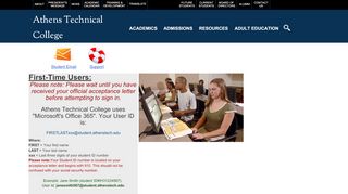 
                            9. Athens Technical College-Student Email Help