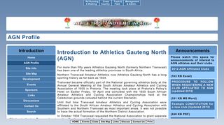 
                            4. Athletics Gauteng North - AGN Profile