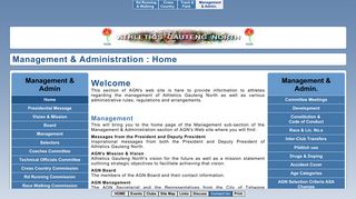 
                            3. Athletics Gauteng North - Management & Administration - Home Page