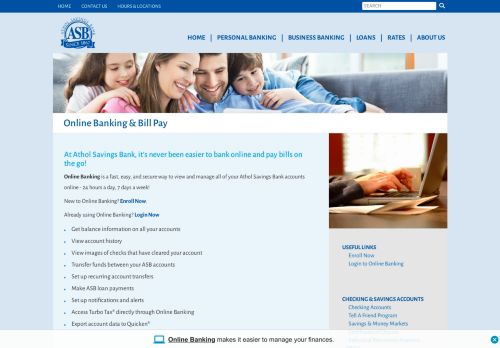 
                            8. Athol Savings Bank - Personal Banking - E-Banking Services - Online ...