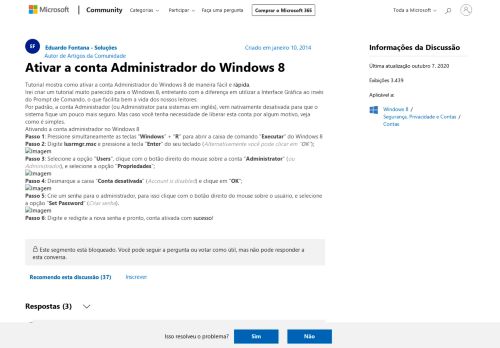 
                            4. Ativar a conta Administrador do Windows 8 - Microsoft Community