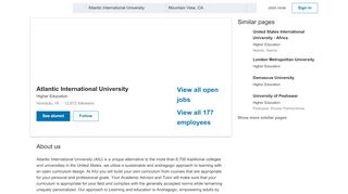 
                            7. Atlantic International University | LinkedIn