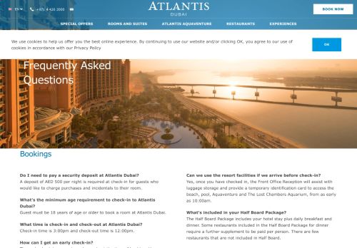 
                            3. Atlantis FAQ | Atlantis The Palm Dubai