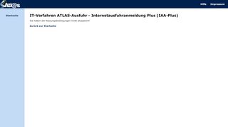 
                            6. Atlas - Internetausfuhranmeldung Plus - IAA-Plus