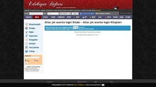 
                            9. Atlas jet acenta login kitap - Edebiyat Defteri