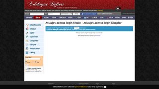 
                            10. Atlasjet acenta login kitap - Edebiyat Defteri