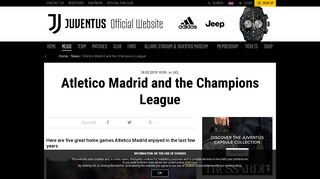
                            9. Atletico Madrid and the Champions League - Juventus.com