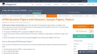 
                            8. ATMA Question Paper with Answers, Sample Papers (PDFs), Pattern