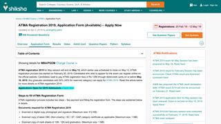 
                            6. ATMA Registration 2019 (Begins) – Check Fees, Process & Apply Now