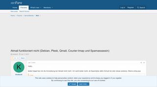 
                            2. Atmail funktioniert nicht (Debian, Plesk, Qmail, Courier-Imap und ...