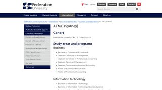 
                            6. ATMC (Sydney) - Federation University Australia