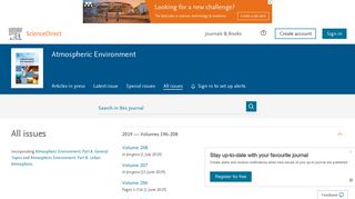 
                            3. Atmospheric Environment | All Journal Issues | ScienceDirect.com