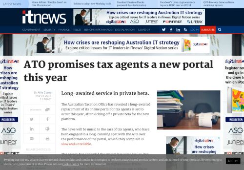 
                            6. ATO promises tax agents a new portal this year - Software - iTnews