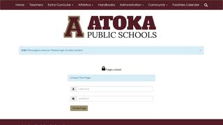 
                            6. Atoka Public Schools - Page Login