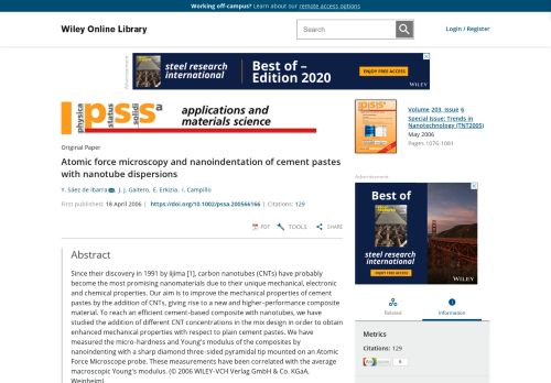 
                            12. Atomic force microscopy and nanoindentation of cement pastes with ...