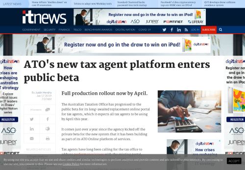 
                            8. ATO's new tax agent platform enters public beta - Strategy - Software ...