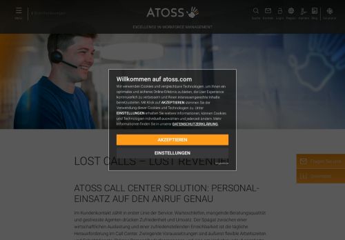 
                            4. ATOSS Call Center Solution - Personaleinsatz auf den Anruf genau