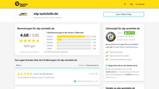 
                            5. atp-autoteile.de Bewertungen & Erfahrungen | Trusted Shops