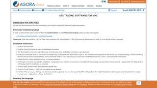 
                            8. ATS trading software for Mac - AGORA direct Ltd.