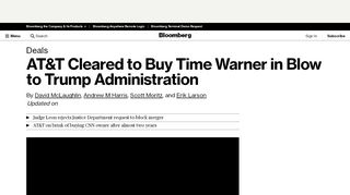
                            11. AT&T Cleared to Buy Time Warner in Blow to Trump Administration ...
