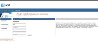 
                            12. AT&T Connect Meeting Login