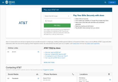
                            4. AT&T: Login, Bill Pay, Customer Service and Care Sign-In - Doxo