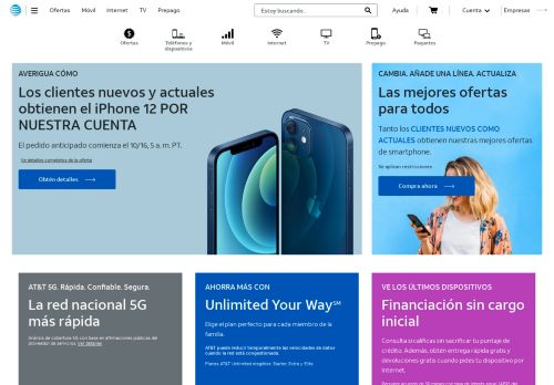 
                            4. AT&T® Official - Ofertas en servicio móvil, Internet y DIRECTV