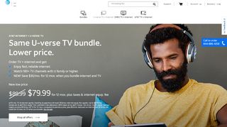 
                            2. AT&T U-verse Bundles: Internet + U-verse TV Packages