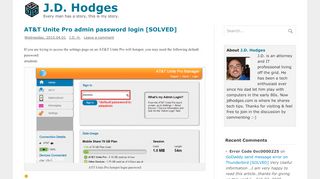 
                            12. AT&T Unite Pro admin password login [SOLVED] - JD Hodges