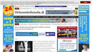 
                            12. Attacco hacker al sito del Ministero, il MIUR: cambiate password email ...