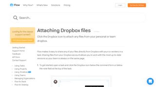 
                            7. Attaching Dropbox files - Flow