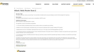 
                            11. Attack: Netis Router Scan 2: Attack Signature - Symantec Corp.