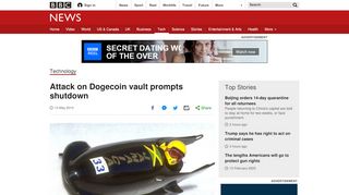 
                            12. Attack on Dogecoin vault prompts shutdown - BBC News