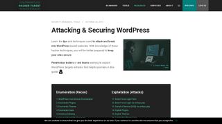 
                            4. Attacking WordPress | HackerTarget.com