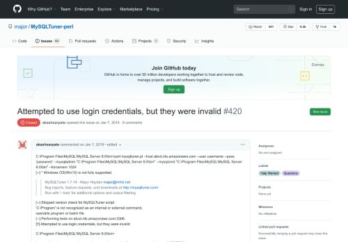 
                            2. Attempted to use login credentials, but they were invalid · Issue #420 ...