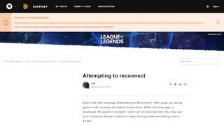 
                            8. Attempting to reconnect – Riot Games Support