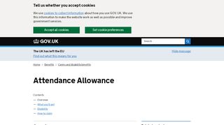 
                            3. Attendance Allowance - GOV.UK