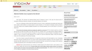 
                            4. Attention! Another virus is spread on the internet! - Inbox Company