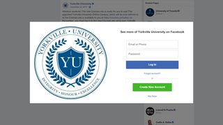 
                            5. Attention students! The new Courses site... - Yorkville University ...
