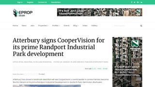 
                            10. Atterbury signs CooperVision for its prime Randport Industrial Park ...